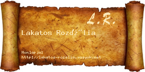 Lakatos Rozália névjegykártya